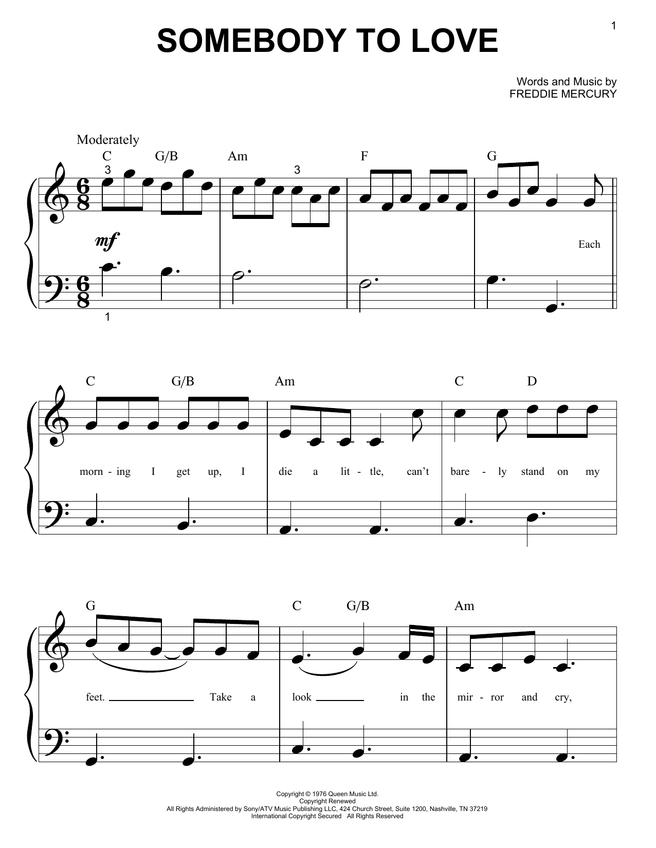 Product picture to:  Somebody To Love - Queen