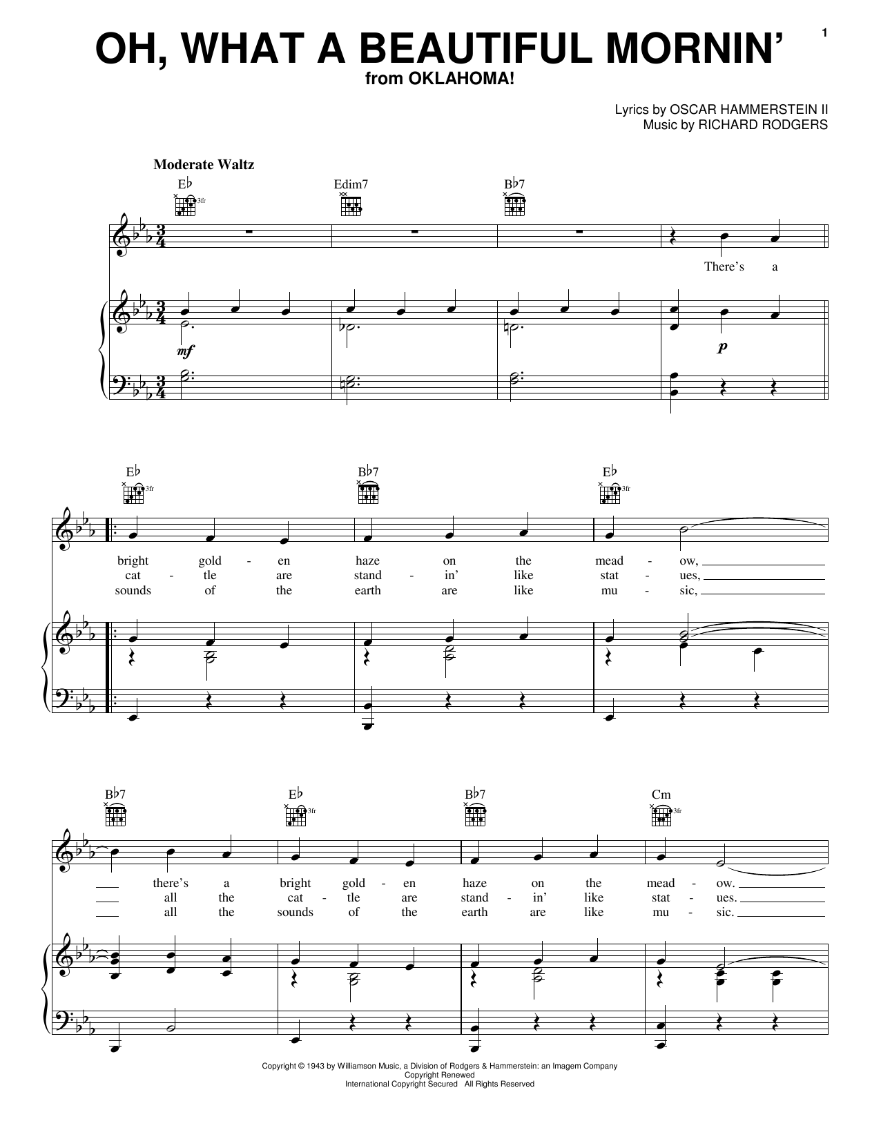 Produktbild zu: Oh, What A Beautiful Mornin' (from Oklahoma!)