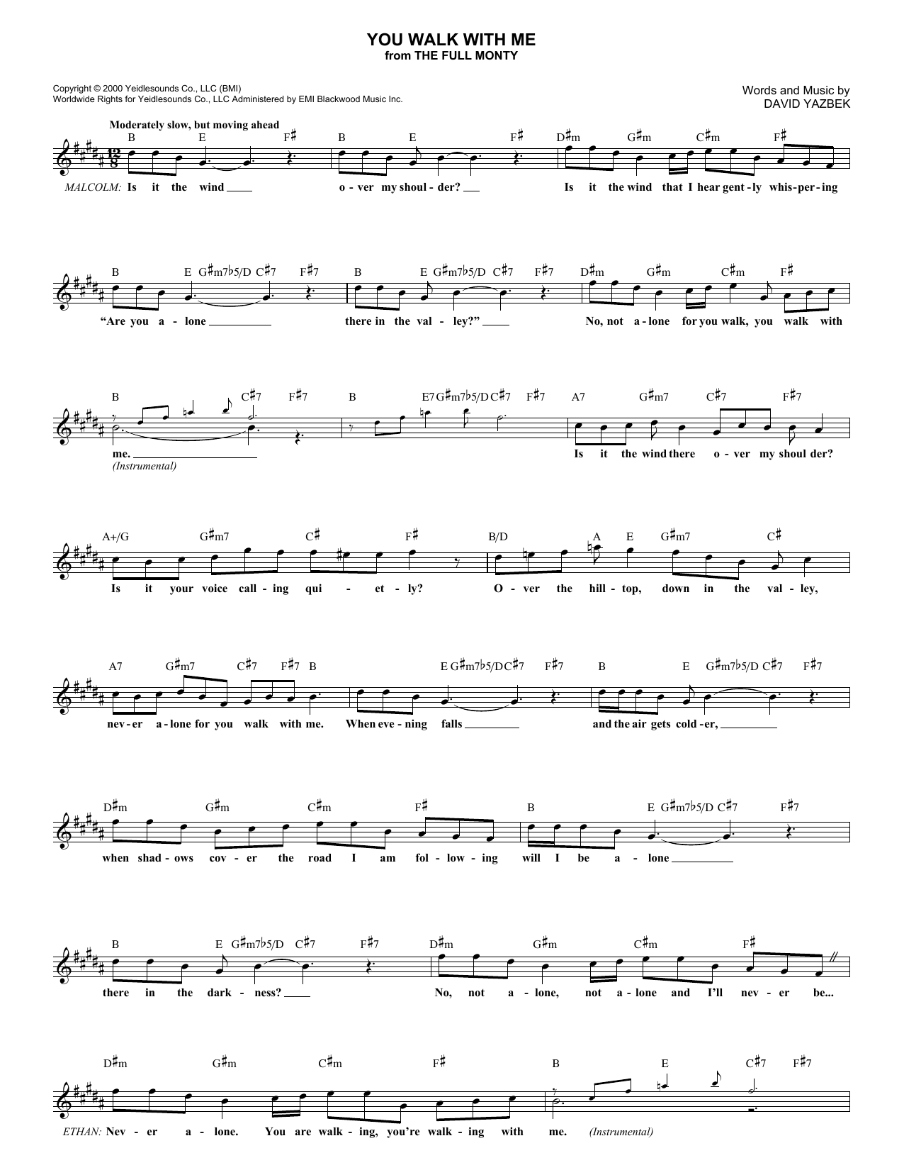 Produktbild zu: You Walk With Me (from The Full Monty)
