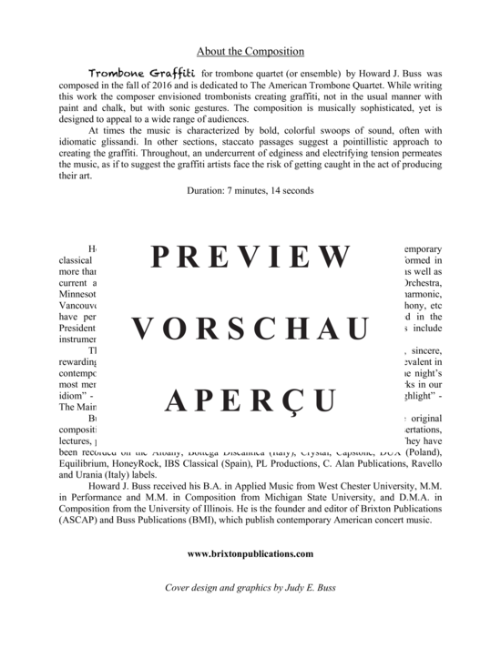 Product gallery: Page 3 of 21 Trombone Graffiti , , (trombone quartet or ensemble)