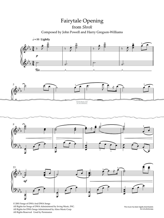 Produktbild zu: Fairytale Opening (from 'Shrek')