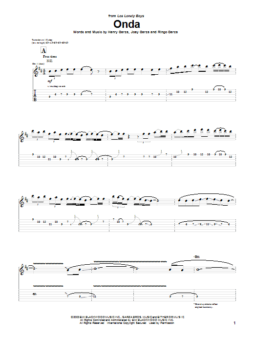 Produktgalerie: Seite 1 von 1 Onda, Los Lonely Boys, Gitarre