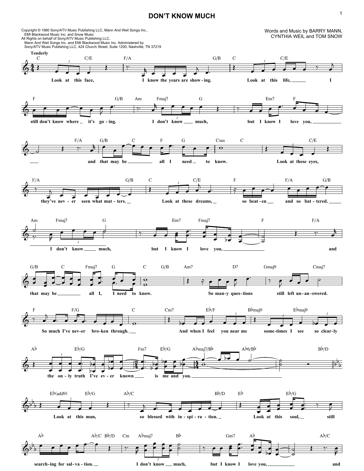 Produktgalerie: Seite 1 von 1 Don't Know Much, Linda Ronstadt and Aaron Neville, Melodieinstrument