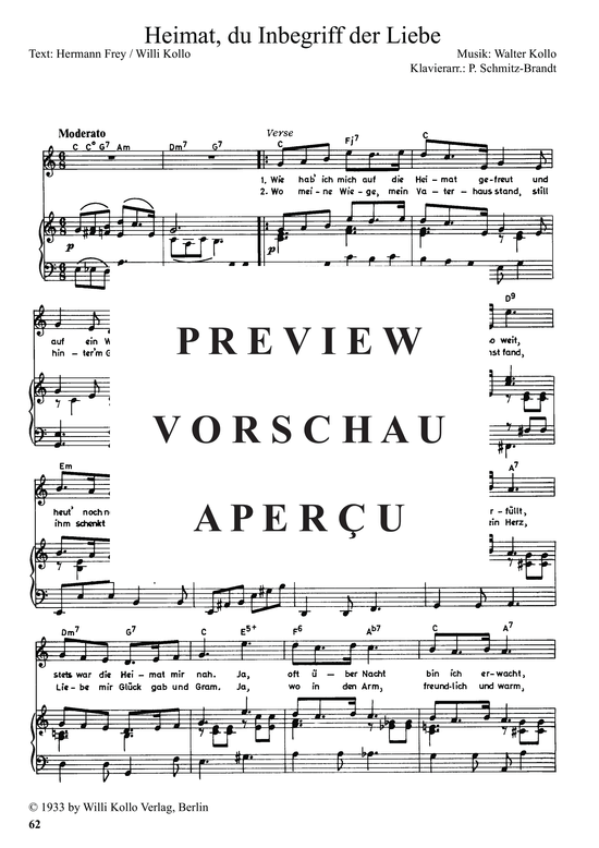 Produktgalerie: Seite 4 von 4 Heimat, du Inbegriff der Liebe, 	, Klavier und Gesang