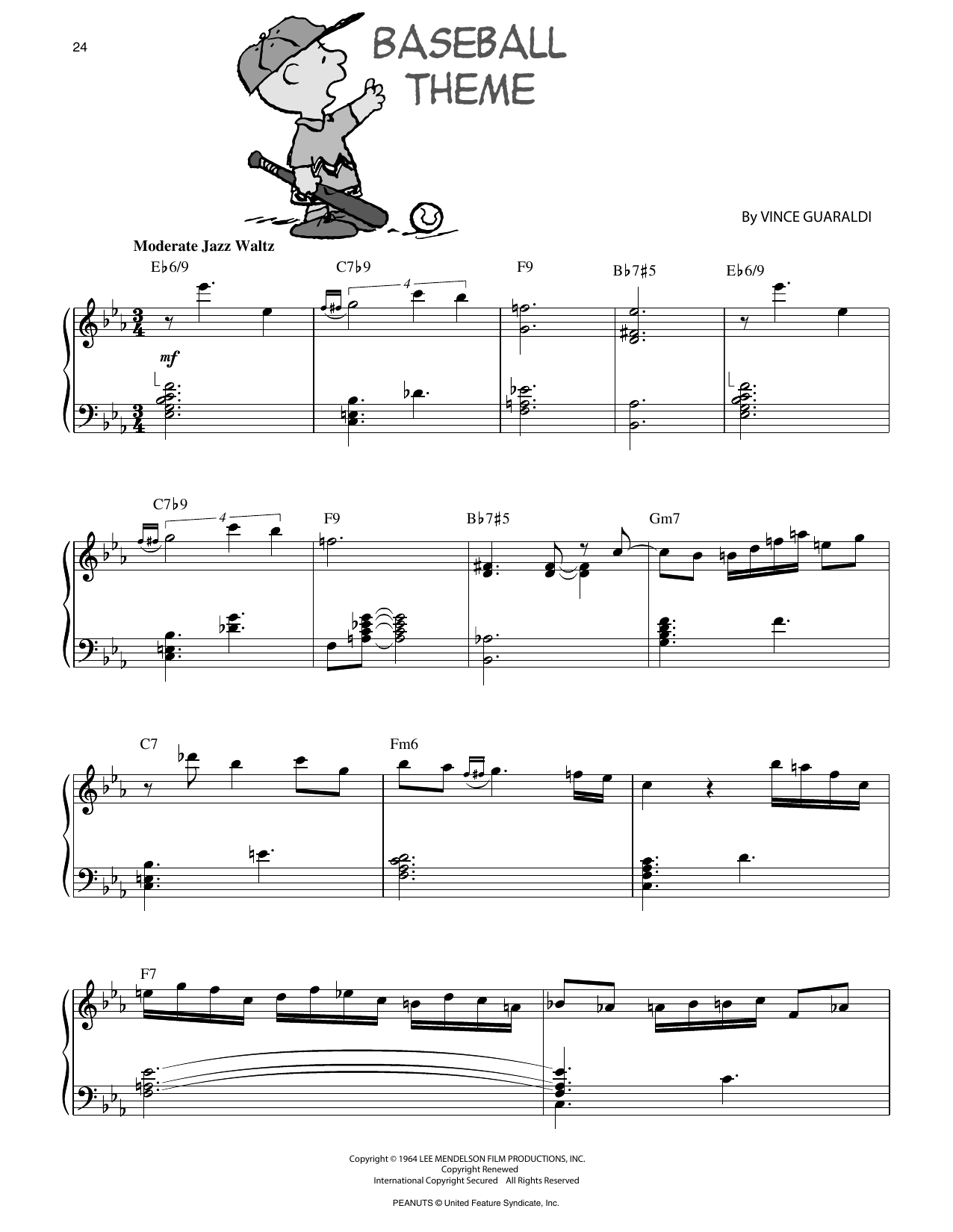 Produktgalerie: Seite 1 von 1 Baseball Theme, Vince Guaraldi, Klavier