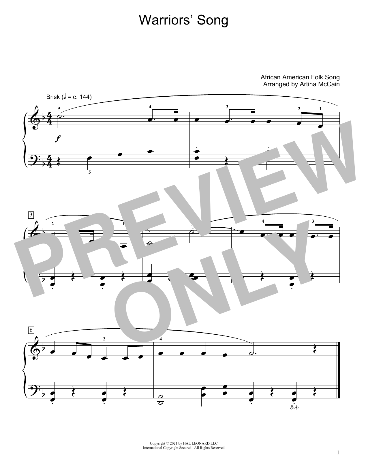 Produktbild zu: Warriors' Song (arr. Artina McCain)
