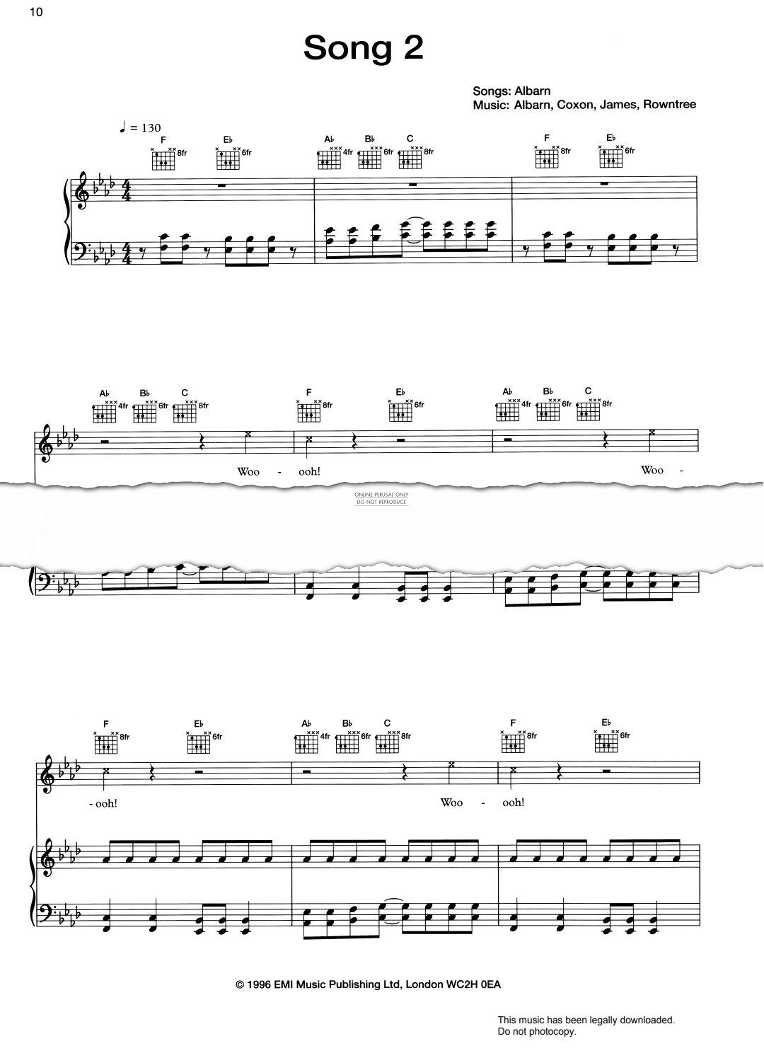 gallery: Song 2, Blur, Gesang, Gitarre, Klavier