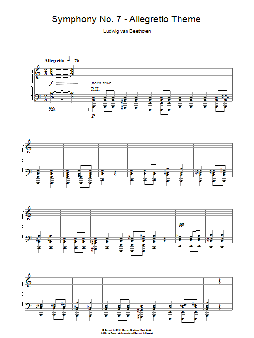 Product picture to: 2nd Movement Theme - Allegretto (from Symphony No.7)