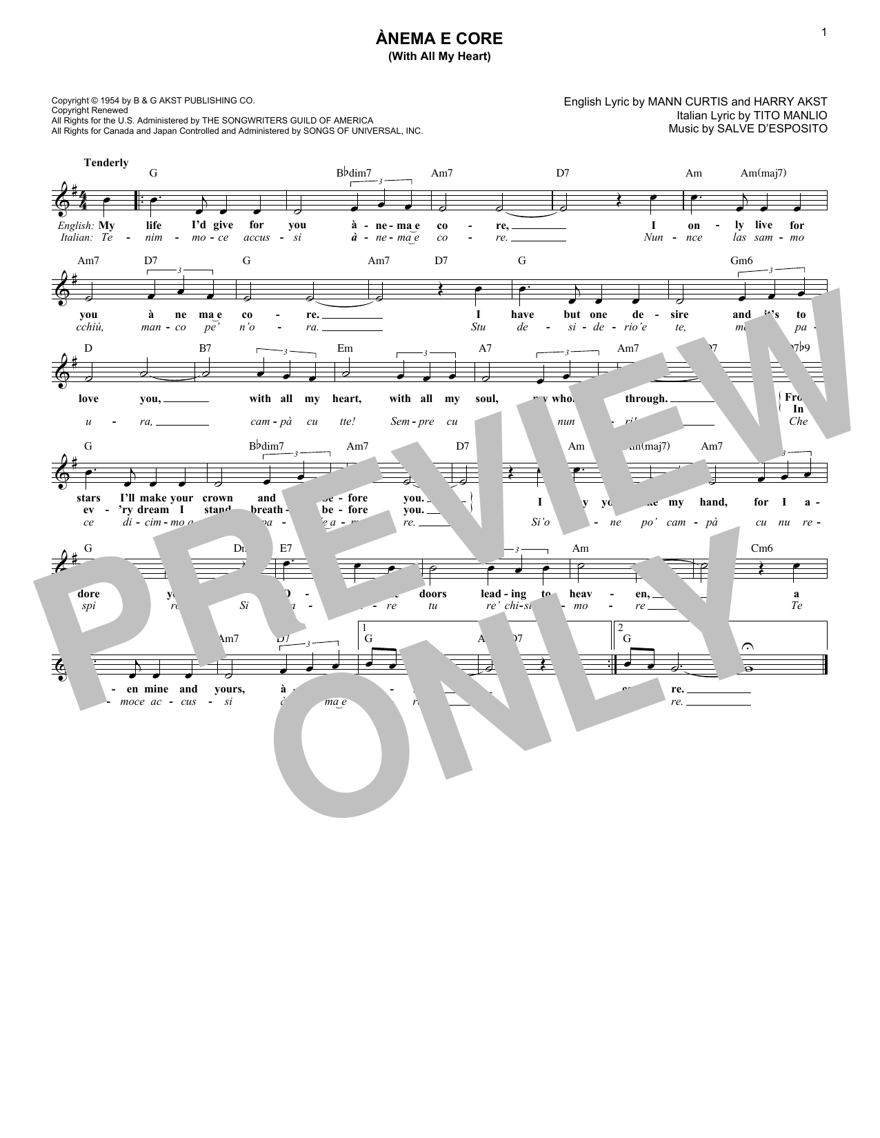 Produktbild zu: Anema E Core (With All My Heart)