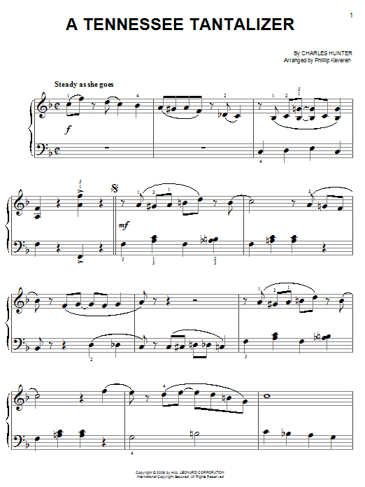 Produktbild zu: A Tennessee Tantalizer (arr. Phillip Keveren)
