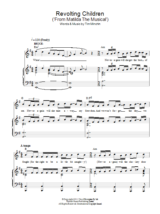 Produktbild zu: Revolting Children (from Matilda The Musical)
