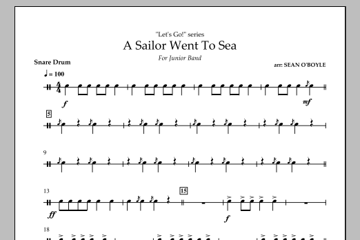 Produktbild zu:  A Sailor Went To Sea - Snare Drum - 