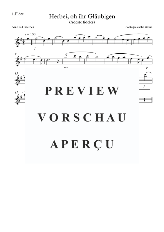 Produktgalerie: Seite 4 von 7 Herbei oh ihr Gläubigen, , Flötenquartett