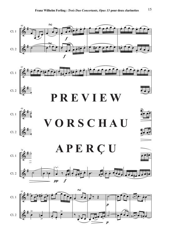 Product gallery: Page 16 of 21 Three Duos Concertants, Opus 13 , , (Clarinet duet)