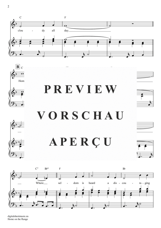 Product gallery: Page 3 of 6 Home On The Range, Folk Song, American, Piano and Voice