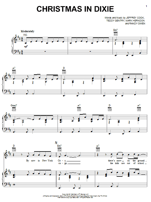 Produktgalerie: Seite 1 von 1 Christmas In Dixie, Alabama, Gesang, Gitarre, Klavier
