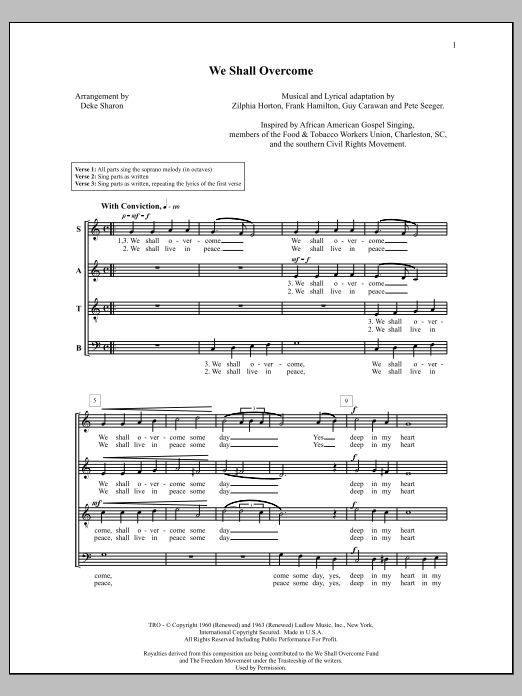 Product gallery: Page 1 of 1 We Shall Overcome, Deke Sharon