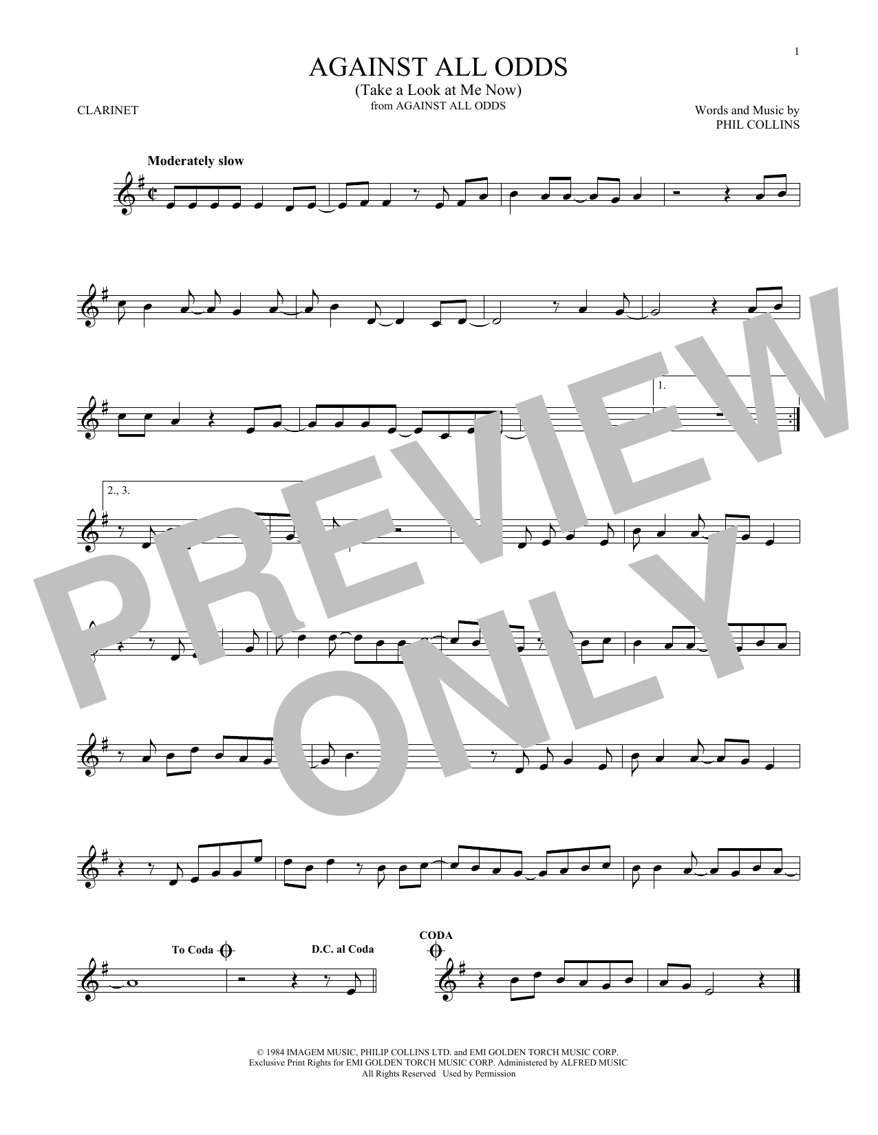 Product gallery: Page 1 of 1 Against All Odds (Take A Look At Me Now), Phil Collins