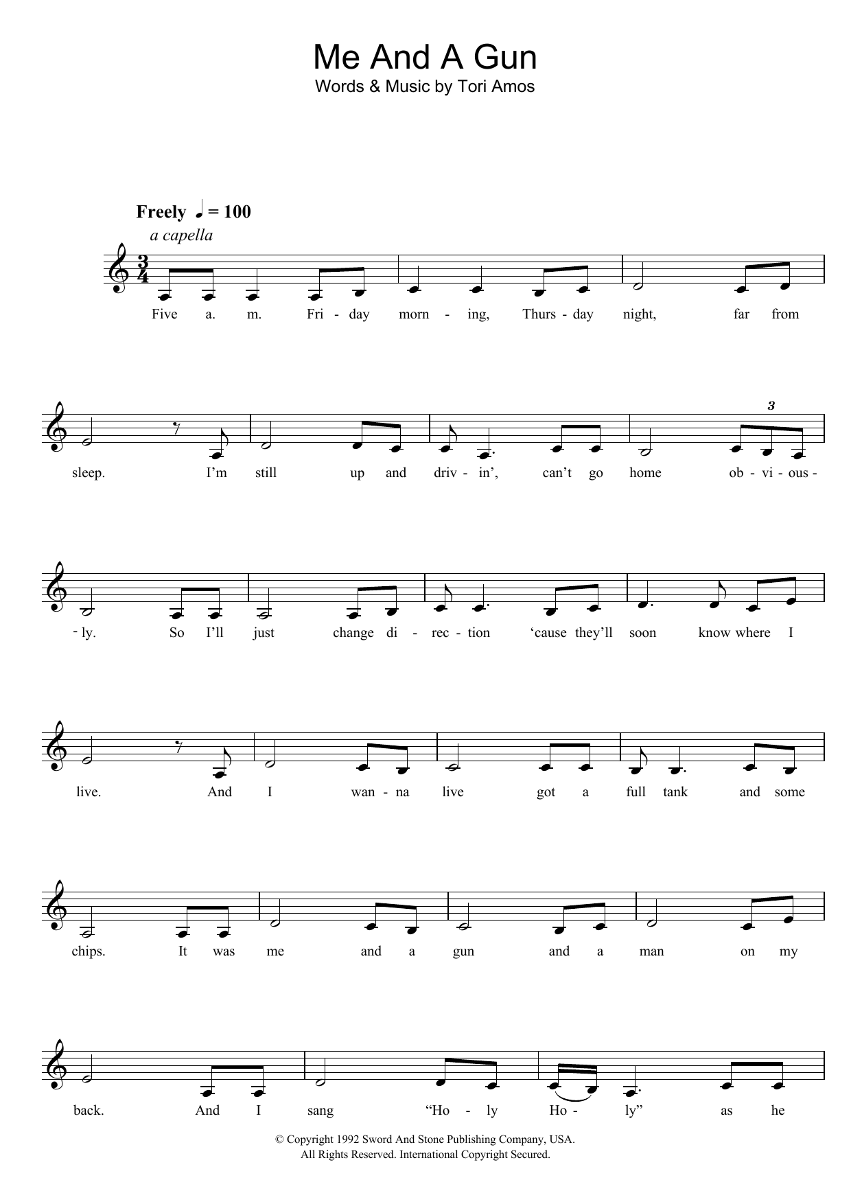 Produktgalerie: Seite 1 von 1 Me And A Gun, Tori Amos, Melodieinstrument