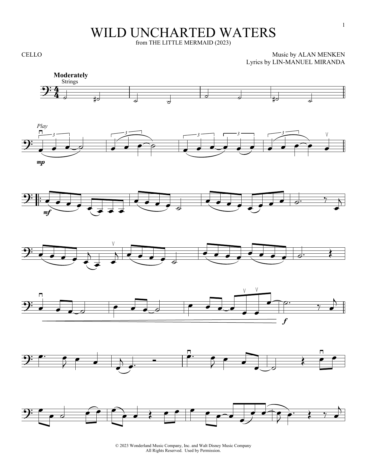 Produktgalerie: Seite 1 von 1 Wild Uncharted Waters (from The Little Mermaid) (2023), Halle Bailey, Violoncello