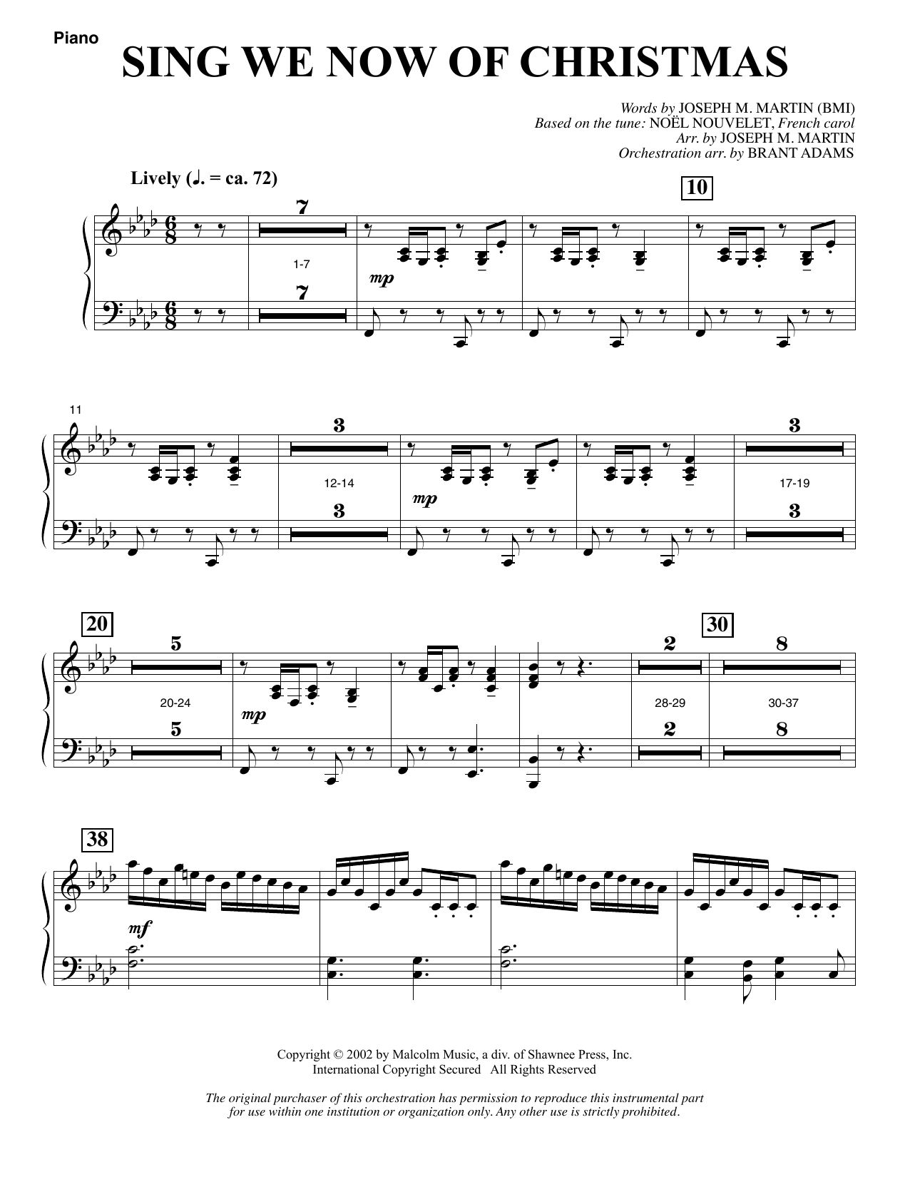 Produktbild zu: Sing We Now Of Christmas (from Morning Star) - Piano