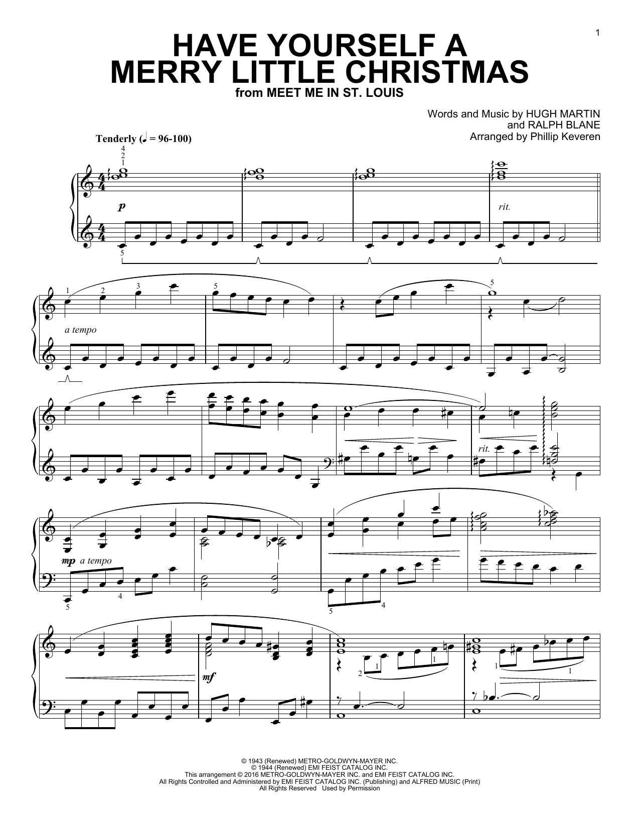 Product gallery: Page 1 of 1 Have Yourself A Merry Little Christmas (arr. Phillip Keveren), Hugh Martin