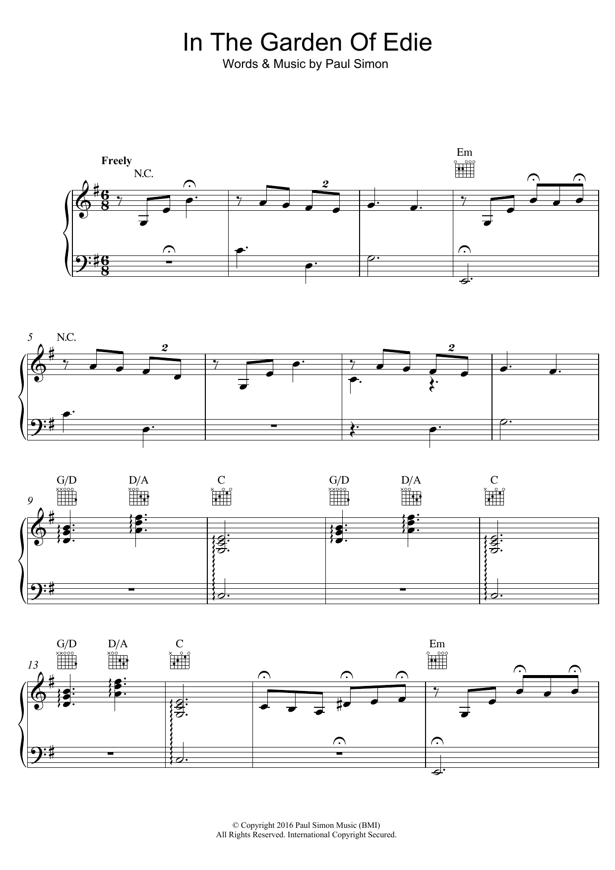 Product picture to:  In The Garden Of Edie - Paul Simon