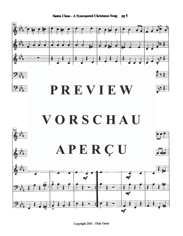 Produktgalerie: Seite 8 von 11 Santa Claus, , Blechbläser Quintett