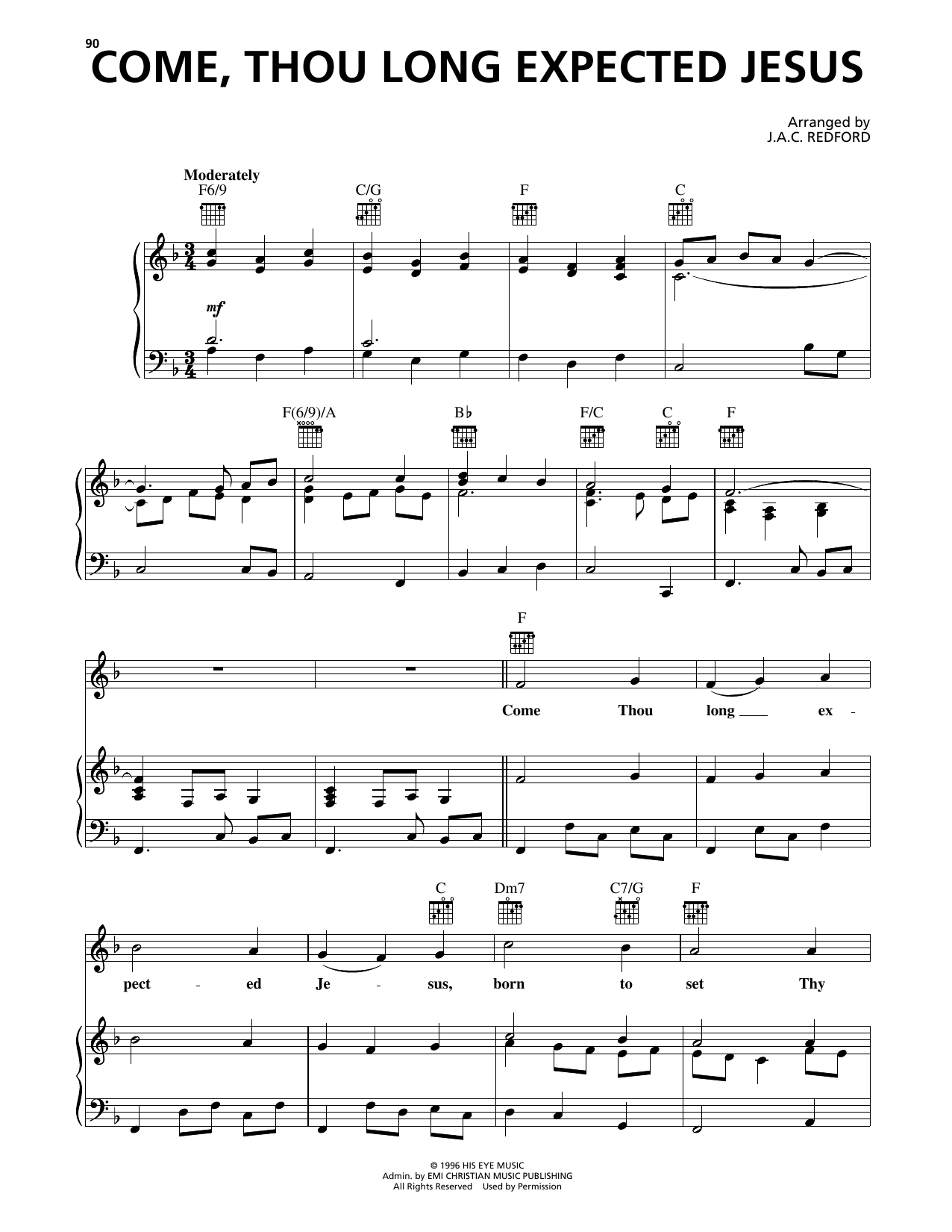 Produktbild zu: Come, Thou Long Expected Jesus