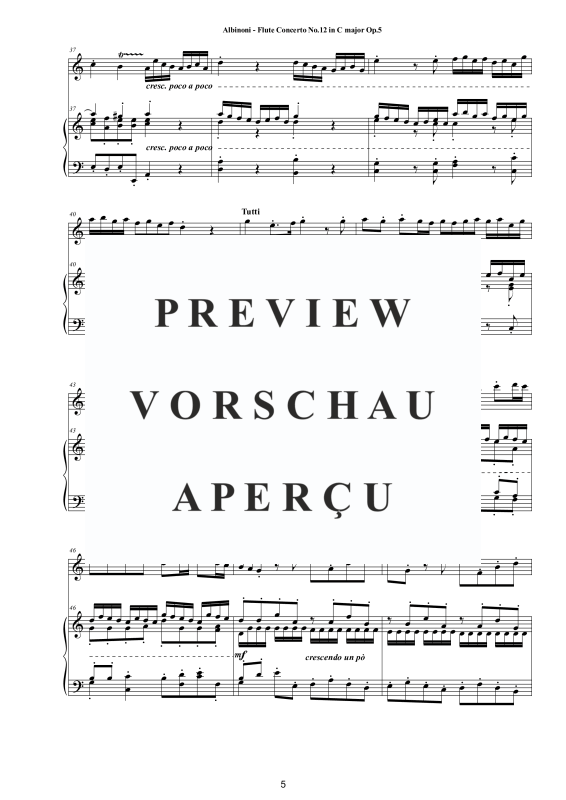 Product gallery: Page 6 of 11 Flute Concerto No.12 in C-Dur Op.5, , Flute and Piano/Harpsichord