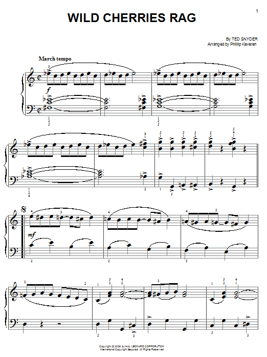 Product picture to: Wild Cherries Rag (arr. Phillip Keveren)