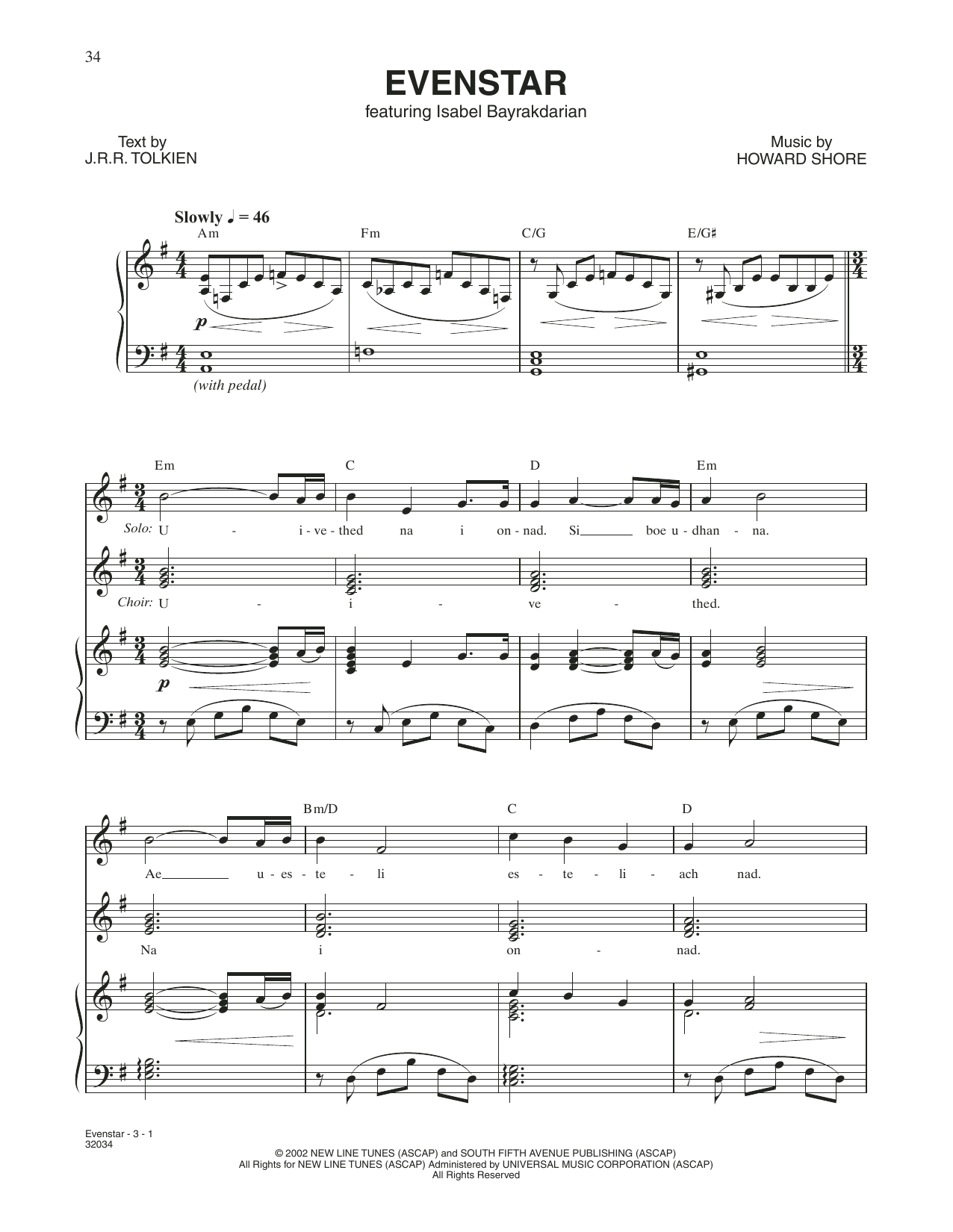 Produktbild zu: Evenstar (from The Lord Of The Rings: The Two Towers)