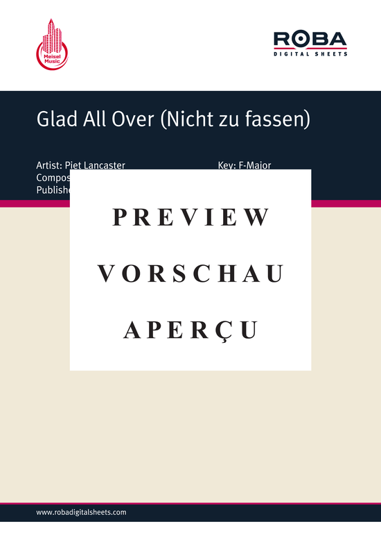 Produktgalerie: Seite 2 von 4 Glad All Over (Nicht zu fassen), Lancaster, 	Piet, Klavier und Gesang