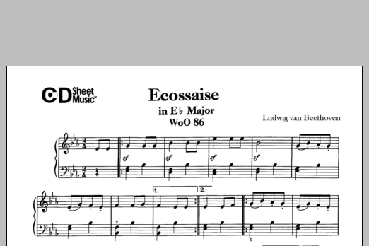 Produktbild zu:  Ecossaise In E-flat Major, Woo 86 - Ludwig van Beethoven