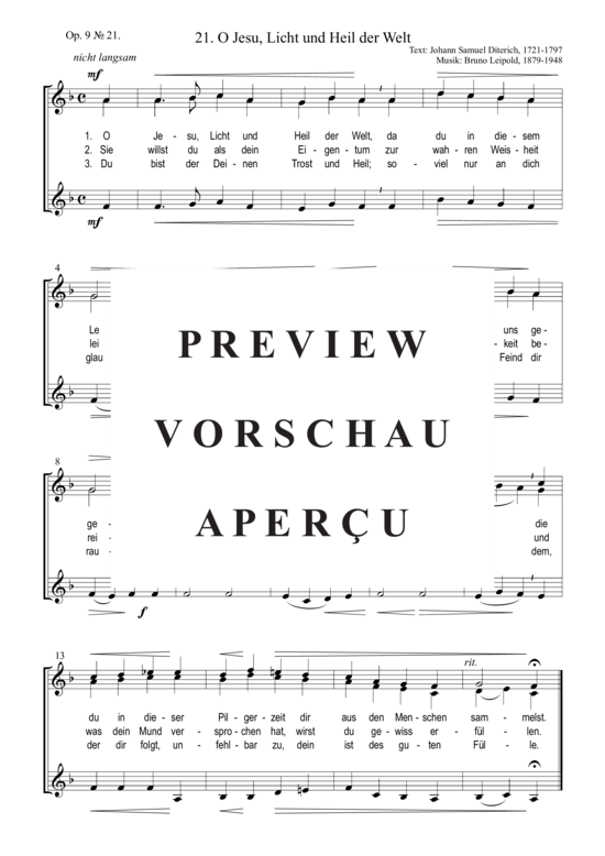 Product picture to: O Jesu, Licht und Heil der Welt Bruno Leipold
