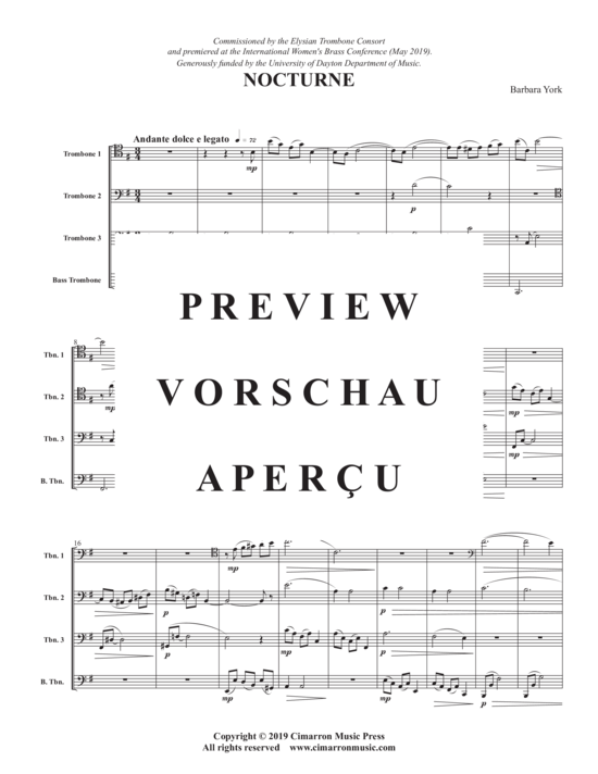Product gallery: Page 3 of 21 Nocturne , , (Trombone Quartet)