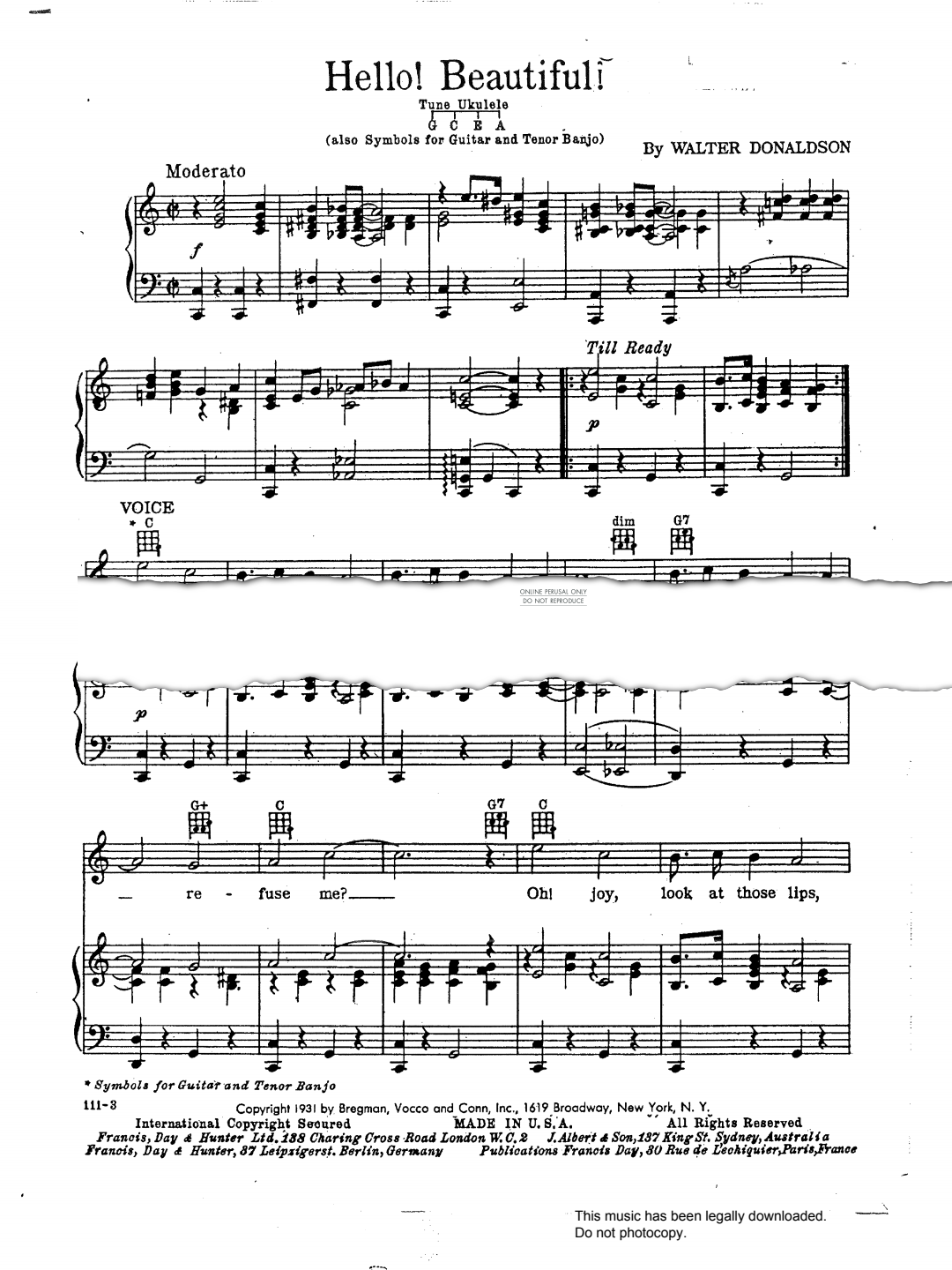 Product gallery: Page 1 of 1 Hello Beautiful, Walter Donaldson