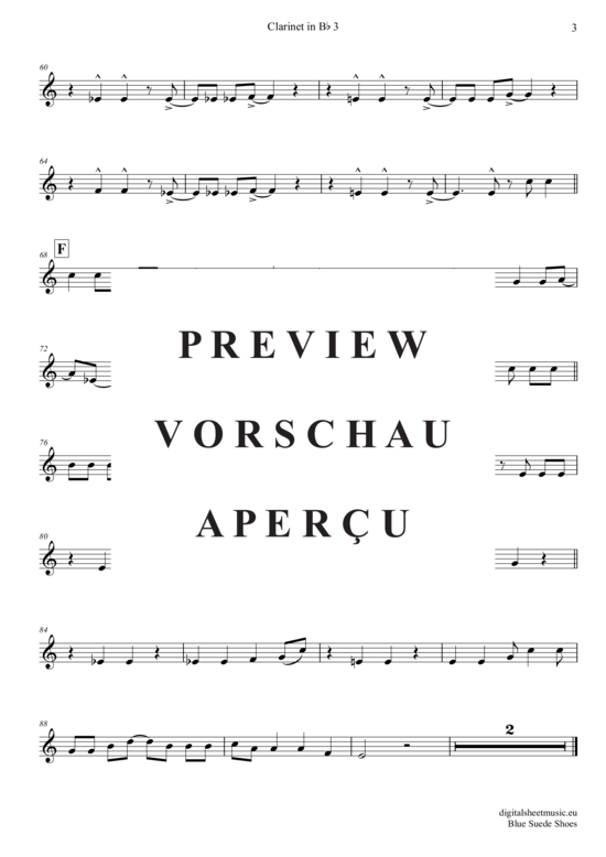 Product gallery: Page 16 of 20 Blue Suede Shoes , Presley, Elvis, (clarinet trio + piano)