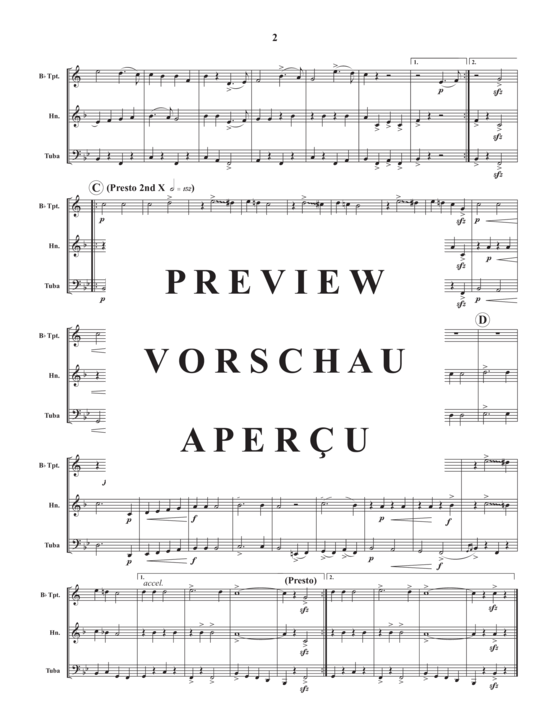 Produktgalerie: Seite 4 von 12 1890´s Medley , , (Blechbläser Trio für Trompete in B, Horn in F oder Posaune + Tuba)