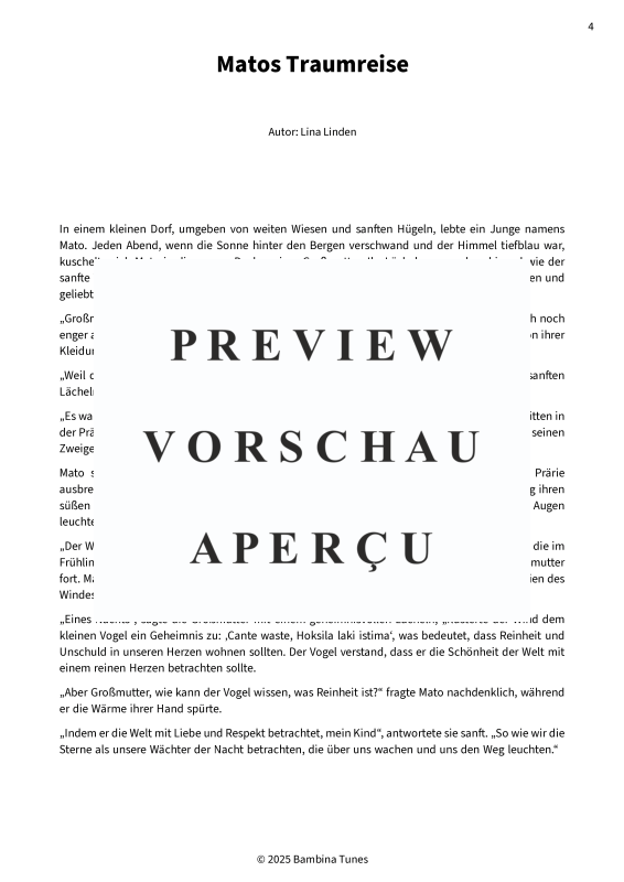 Produktgalerie: Seite 6 von 9 Matos Traumreise - Eine Gute-Nacht-Geschichte über Geborgenheit und Träume, , Gesang und Klavier, Gitarre