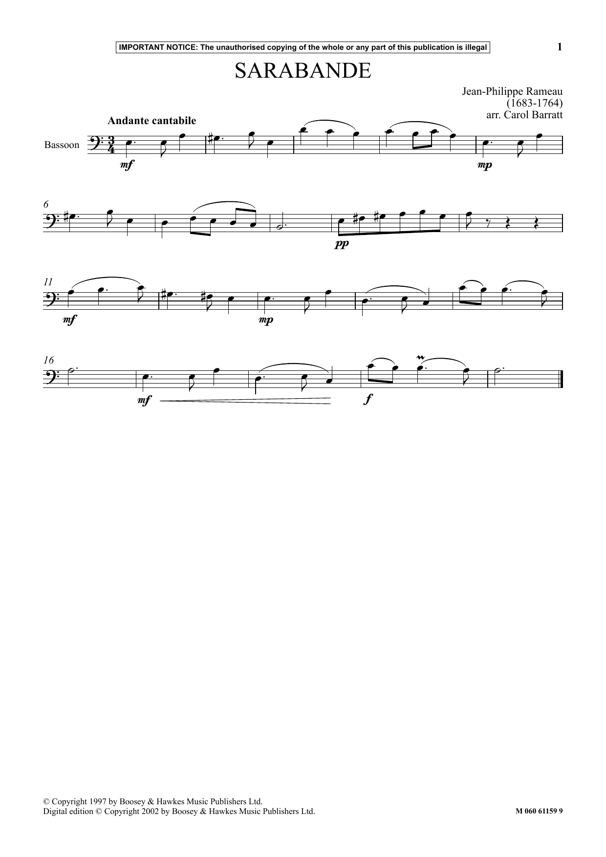 Produktbild zu: Sarabande