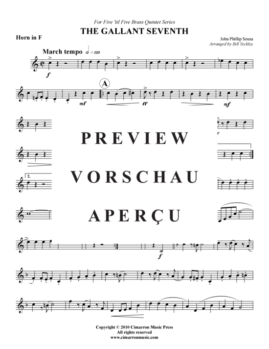 Produktgalerie: Seite 6 von 15 Gallant Seventh, The , , (Blechbläserquintett)