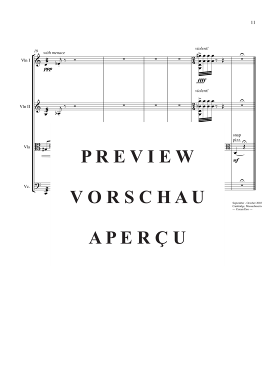 Produktgalerie: Seite 12 von 21 Four Aphoristic Inventions , , (Streicherquartett)