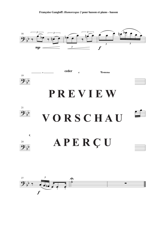 Product gallery: Page 8 of 8 Humoresque II , , (bassoon + piano)
