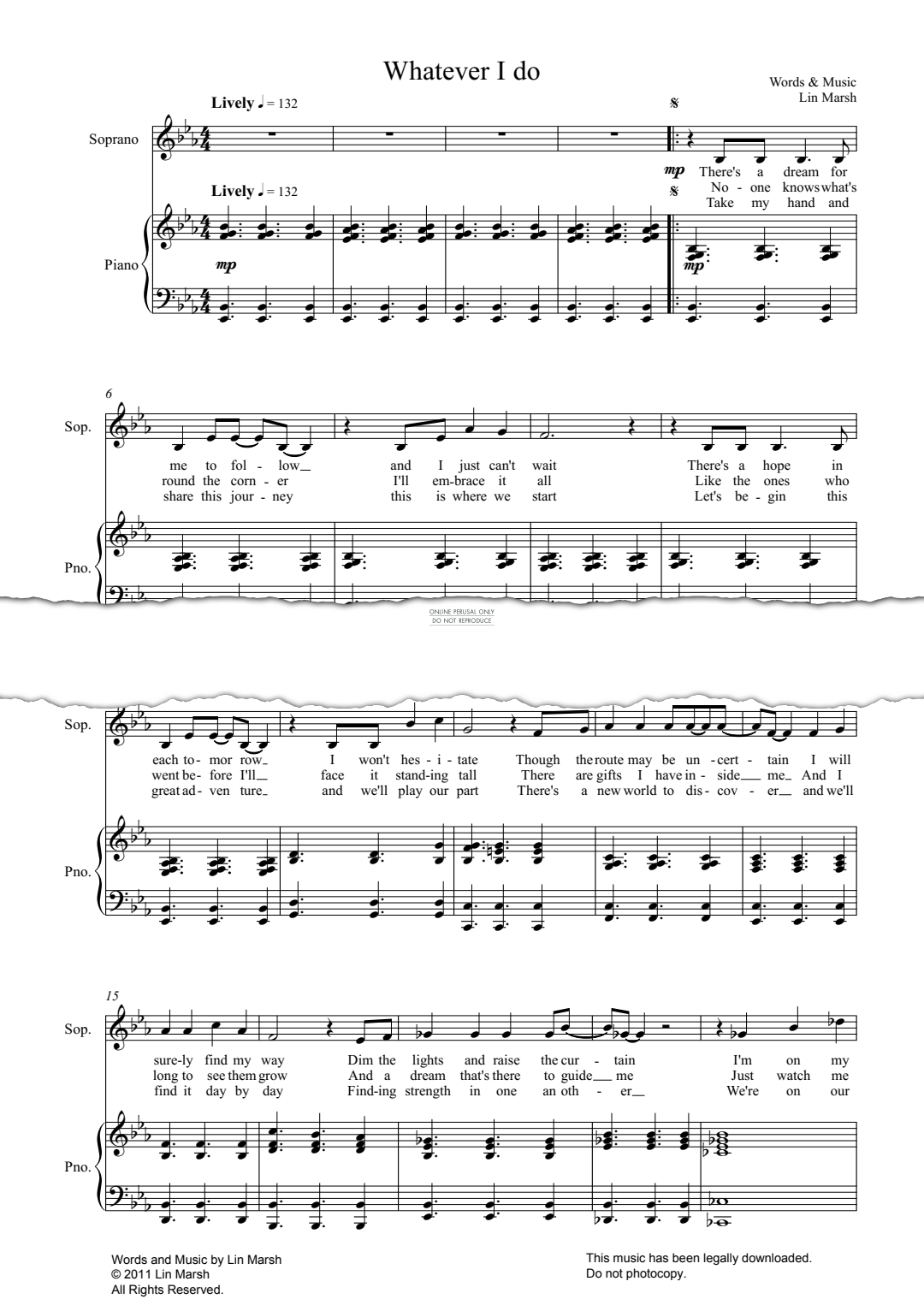Produktgalerie: Seite 1 von 1 Whatever I Do, Lin Marsh, Gesang, Klavier
