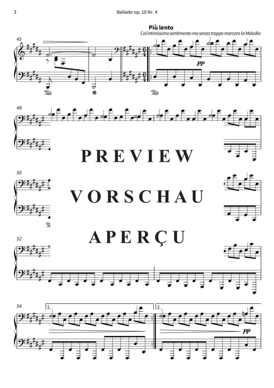 Produktgalerie: Seite 6 von 12 Ballade op. 10 Nr. 4 , , Klavier Solo