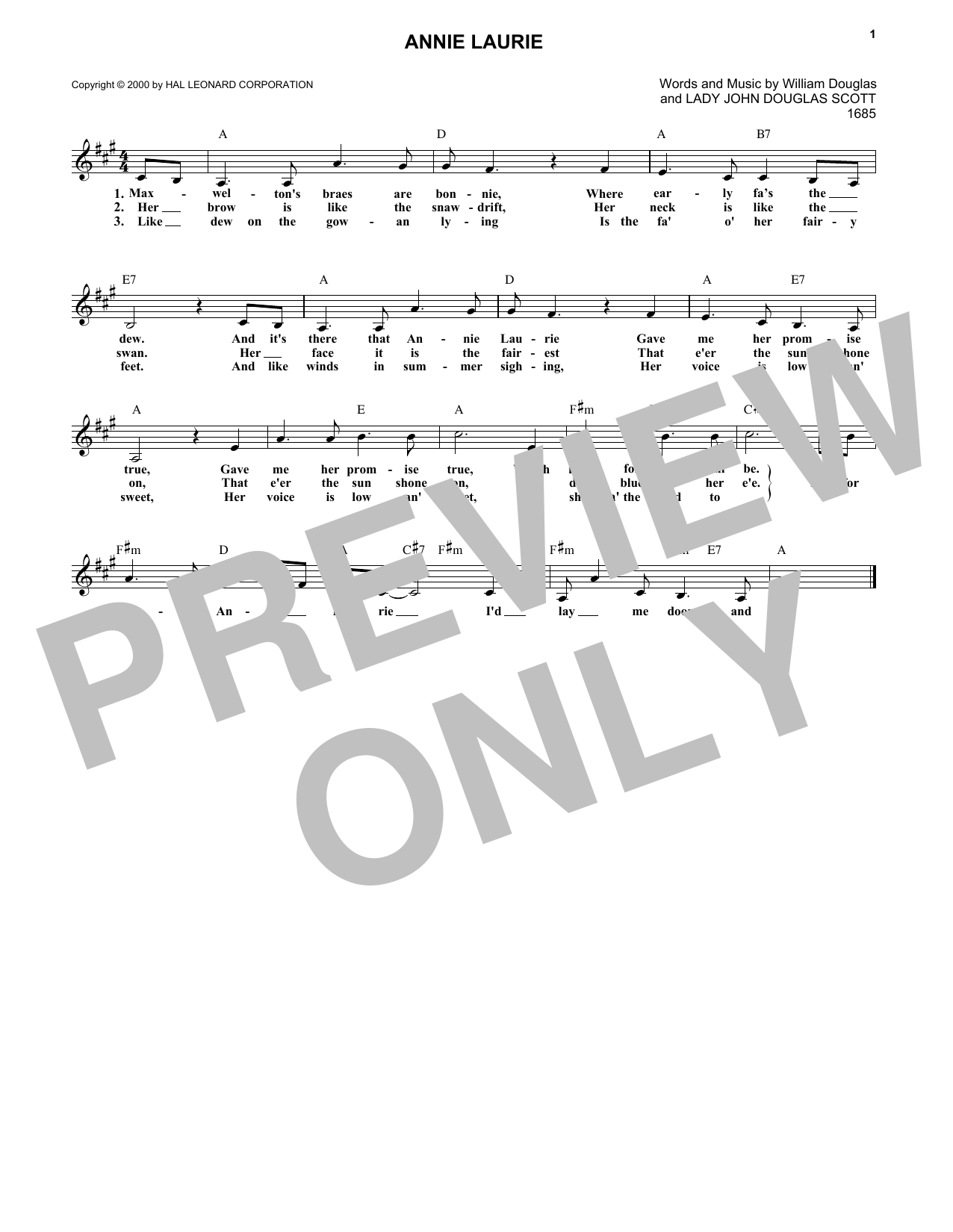 Product gallery: Page 1 of 1 Annie Laurie, William Douglas