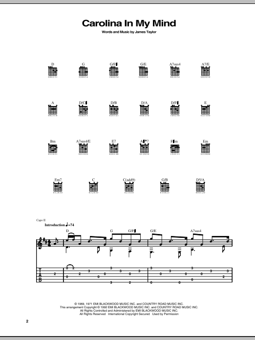 Product gallery: Page 1 of 1 Carolina In My Mind, James Taylor