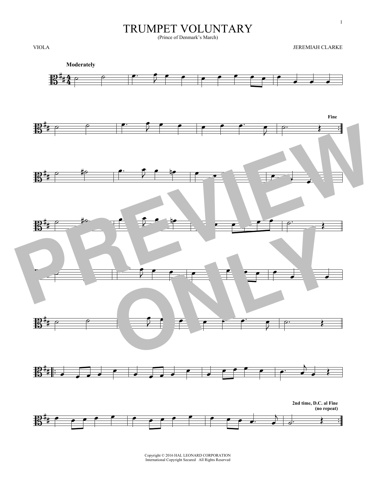 Product gallery: Page 1 of 1 Trumpet Voluntary, Jeremiah Clarke