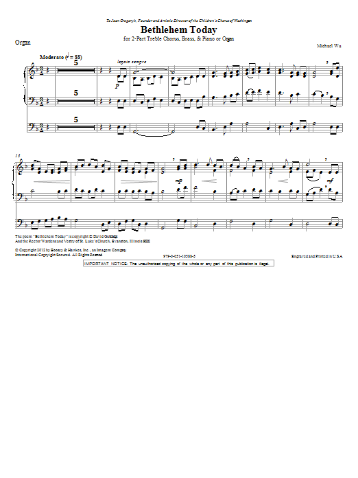 Produktbild zu: Bethlehem Today - Organ